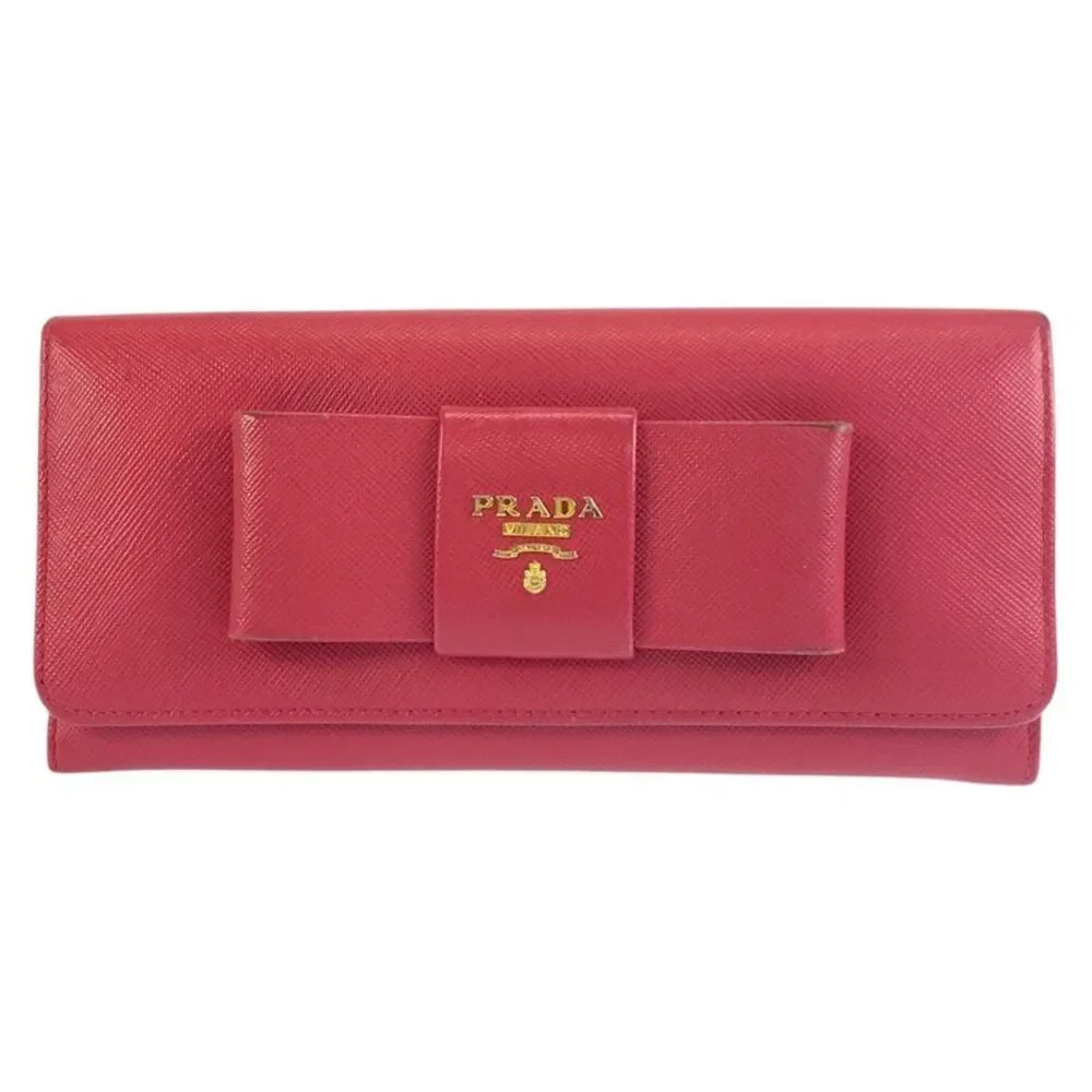 Prada Saffiano Ribbon Long Wallet